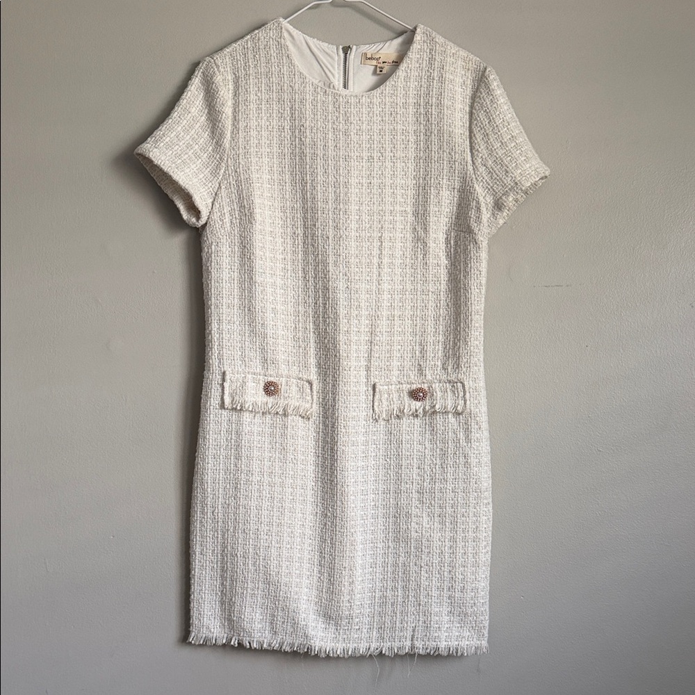 BeBop White Tweed Mini Dress